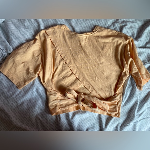 Orange Tie Back shirt. Size S. - Picture 1 of 3